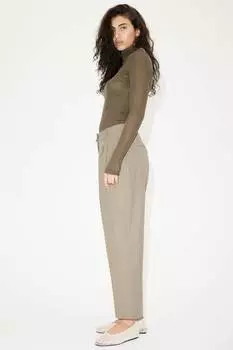 Зауженные брюки из твила H&M, зеленый