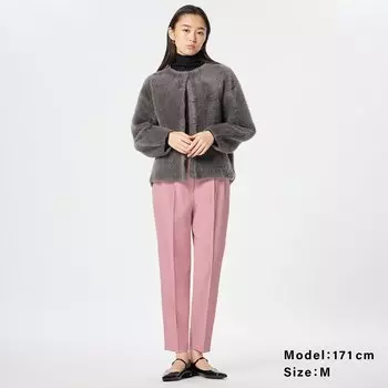 Зауженные брюки из твила PLST, розовый