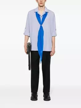 Зауженные брюки из вирджинской шерсти FENDI, черный