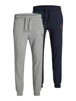 Зауженные брюки JACK & JONES Gordon Shark, цвет marine blue/mottled grey
