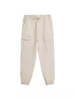 Зауженные брюки-карго Bershka, цвет Kitt