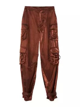 Зауженные брюки-карго Bershka, омар