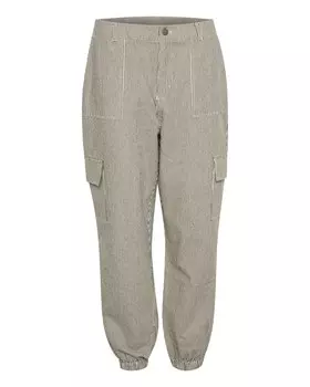 Зауженные брюки-карго Kaffe, бежевый