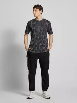 Зауженные брюки-карго с завязкой на шнурке ADIDAS SPORTSWEAR, черный