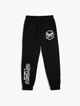 Зауженные брюки Koton, черный