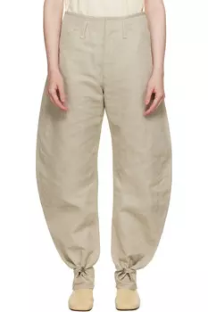 Зауженные брюки Lemaire, цвет mastic