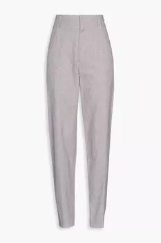 Зауженные брюки Loulia с узором «гусиные лапки» из хлопка и льна ISABEL MARANT TOILE, сиреневый