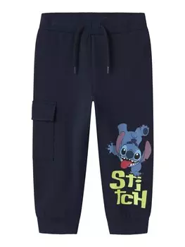 Зауженные брюки NAME IT Stitch, цвет Navy/Dusty blue