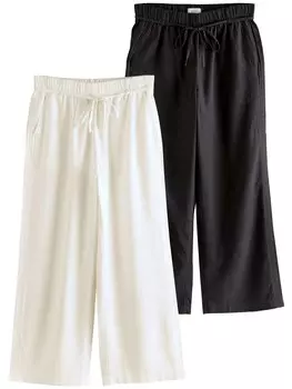 Зауженные брюки Next, цвет Black/Wool white