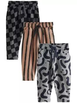 Зауженные брюки Next, цвет Brown/Grey