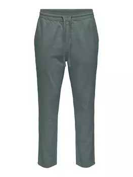 Зауженные брюки Only & Sons Live Crop, темно-зеленый