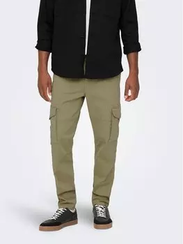 Зауженные брюки Only & Sons, зеленый