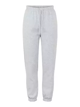 Зауженные брюки PIECES Chilli, пестрый серый