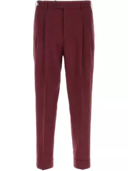 Зауженные брюки PT Torino с отворотами, красный