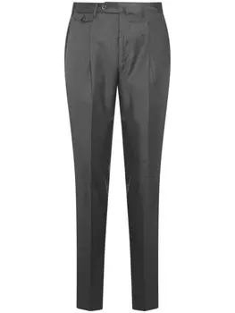 Зауженные брюки PT Torino со складками, серый