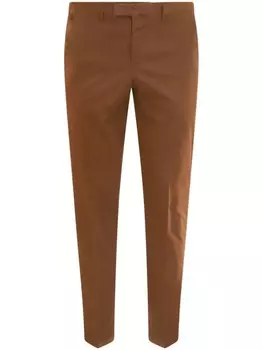 Зауженные брюки PT Torino со скрытой застежкой, коричневый