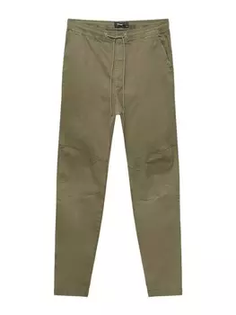 Зауженные брюки Pull&Bear, хаки
