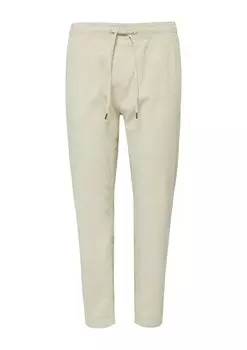 Зауженные брюки QS, бежевый