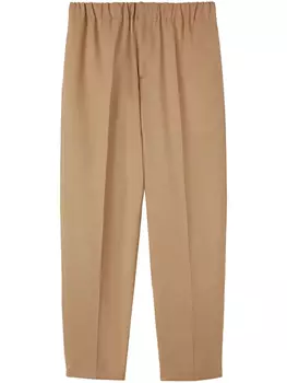 Зауженные брюки с эластичным поясом Jil Sander, коричневый