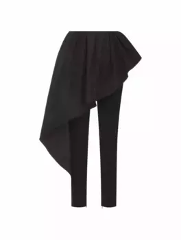 Зауженные брюки с драпировкой Carolina Herrera, черный