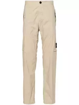 Зауженные брюки с логотипом Compass Stone Island, нейтральный