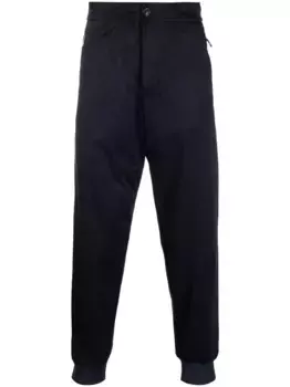 Зауженные брюки с манжетами GIORGIO ARMANI, синий