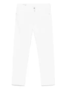 Зауженные брюки с нашивкой-логотипом Incotex, белый