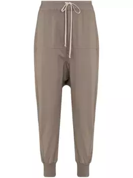 Зауженные брюки с низким шаговым швом Rick Owens DRKSHDW, нейтральный