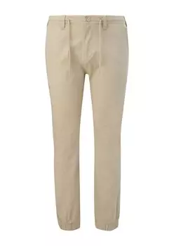 Зауженные брюки S.Oliver, бежевый