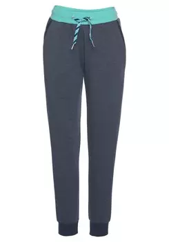 Зауженные брюки s.Oliver, бирюзовый/темно-синий