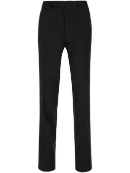 Зауженные брюки с отутюженными стрелками Zegna, черный