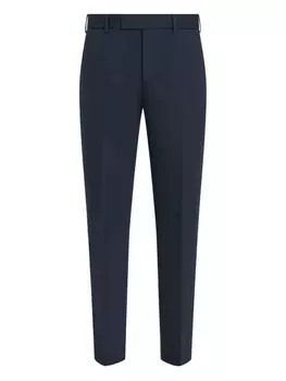 Зауженные брюки с плоским передом Zegna, синий