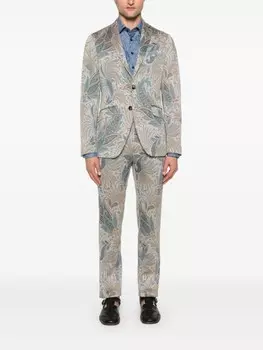 Зауженные брюки с принтом пейсли ETRO, синий