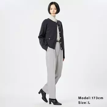 Зауженные брюки с узором «елочка» PLST, серый