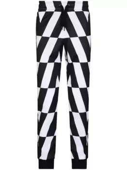 Зауженные брюки с узором Optical V VALENTINO GARAVANI, черный