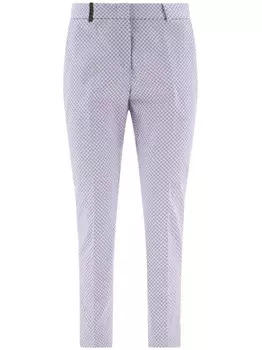 Зауженные брюки с узором Peserico, синий
