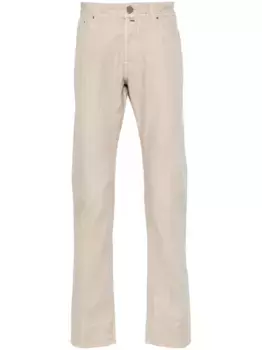 Зауженные брюки с узором в елочку JACOB COHEN, нейтральный