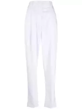 Зауженные брюки с завышенной талией N21, белый