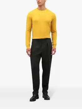 Зауженные брюки со складками Boglioli, зеленый