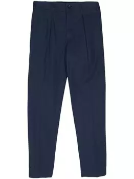 Зауженные брюки со складками Dell'oglio, синий