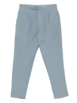 Зауженные брюки со складками Dell'oglio, синий