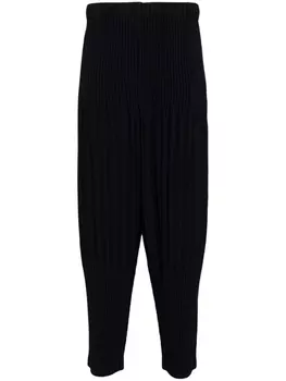 Зауженные брюки со складками Homme Pliss Issey Miyake, синий