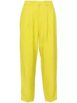Зауженные брюки со складками PT Torino, желтый