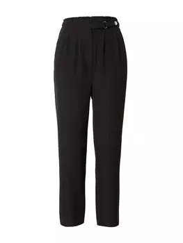 Зауженные брюки со складками спереди About You Meline, черный