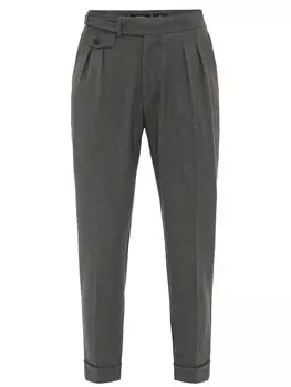 Зауженные брюки со складками спереди Antioch, пятнистый серый