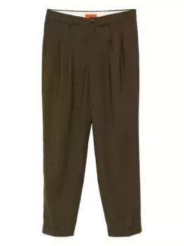 Зауженные брюки со складками спереди Barena, зеленый