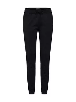 Зауженные брюки со складками спереди Ichi Kate, черный