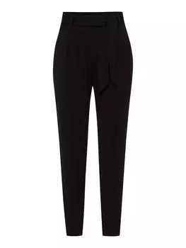 Зауженные брюки со складками спереди Les Lunes Jade, черный