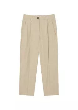 Зауженные брюки со складками спереди Marc OPolo, бежевый