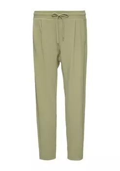 Зауженные брюки со складками спереди QS, оливковый